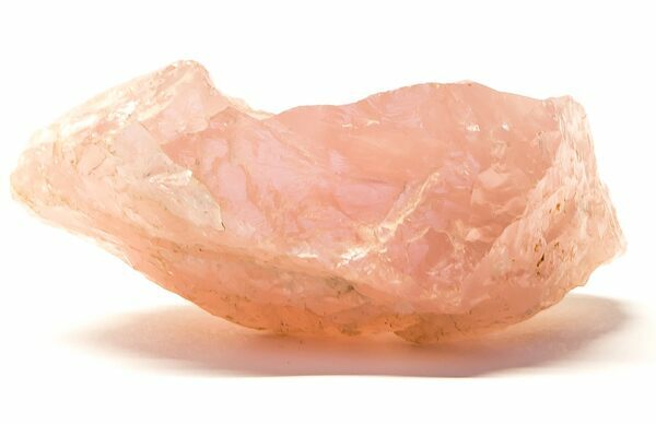 A chunk of rose quartz from Brazil